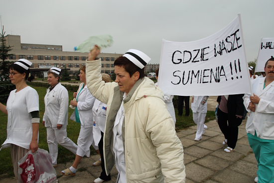 Głośna demonstracja pracowników szpitala<br />

<a href=