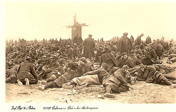 Polscy żołnierze pojmani przez Niemców po bitwie pod Andrzejewem