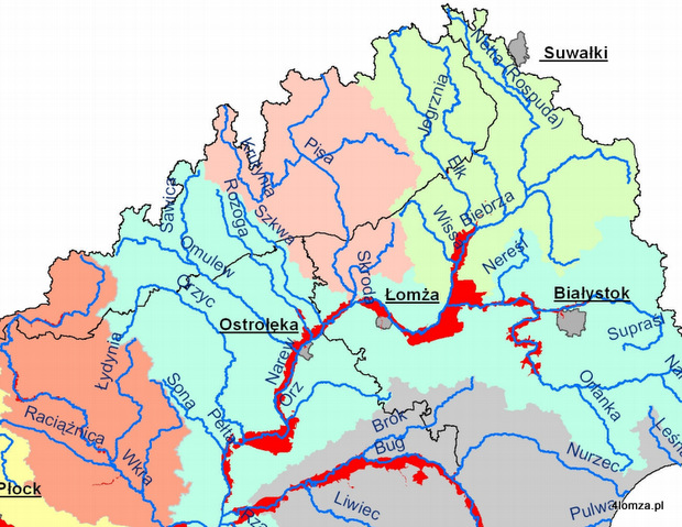 Mapa obszarów narażonych na niebezpieczeństwo powodzi