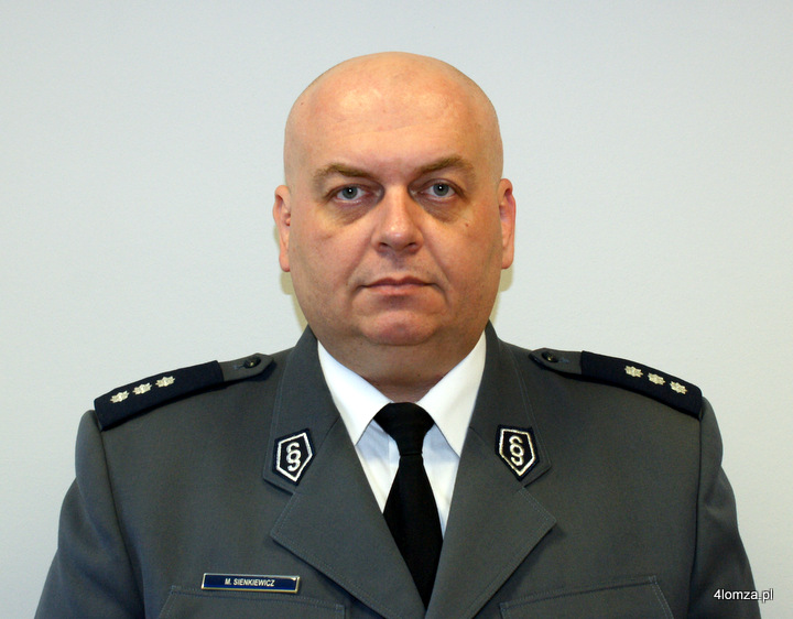 Komisarz Marek Sienkiewicz p.o. Komendanta Miejskiego Policji w Łomży