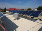 Panele słoneczne na dachu myjni MPK w Łomży (fot. MPK Łomża)