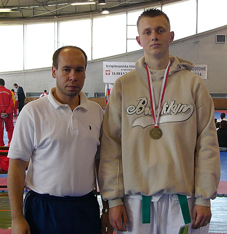 Ariel Jabłoński<br /> i trener Krzysztof Rychter