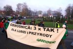 Foto: Greenpeace protestuje:  NIE dla obwodnicy przez...