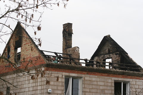 spalony dom rodziny Sawickich w Mątwicy