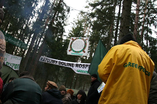 fot. obózu protestujących ekologów z 24.02.2007,