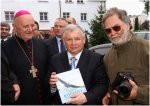 Foto: bp Stanisław Stefanek, Jarosław Kaczyński, Gabor Lorinczy; 