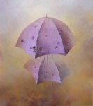 "Parasole VII" olej, płyta 75x85