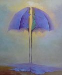 Parasole VIII (2008r) - olej, płyta (+ rama), (65 x 77,5), 1500 zł