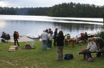 Piknik nad jeziorem. Park Suwalski.