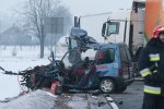 Foto: Po wypadku zablokowana droga na Ostrołękę
