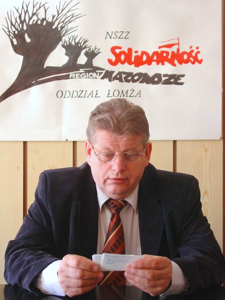Henryk Piekarski szef łomżyńskiej „Solidarności”