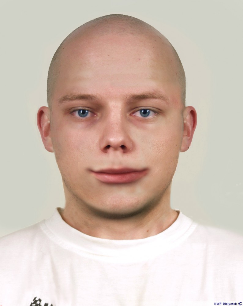 portret pamięciowy mężczyzny, który może mieć związek z napadem na sklep w miejscowości Truskolasy Lachy