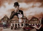 "S1- BAL NA UGORZE" LUTY 2013 OLEJ PŁÓTNO 100X70 CM