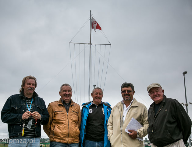 Zbigniew Szlichta, Bogusław Choromański, Zdzisław Kopańczyk, Ryszard Nawrocki i Bernard Jakubowski w Porcie Łomża