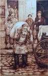 "MIESZKAŃCY ŁOMŻY I" LUTY 2011 OLEJ NA PŁÓTNIE 150X100