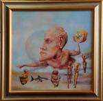 "STWARZANIE PRZERAŻONYCH CYTRYN NA ZAKRĘCIE OD SZTUKI DO PO-SZTUKI " OLEJ NA PŁÓTNIE 50X50 CM MARZEC 2012
