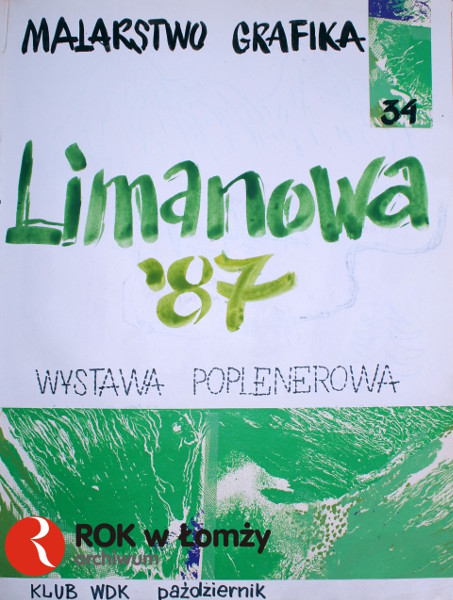 październik 1987
Odbyła się wystawa poplenerowa malarstwa i grafiki „Limanowa 87”.