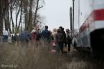 Foto: Były dworzec PKP w Łomży, wyjście w zarośla