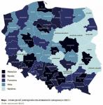 podregiony atrakcyjne dla działalności usługowej