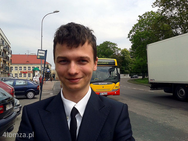 Marcin Miller, maturzysta II LO w Łomży (fot. Zbigniew Ciborowski)