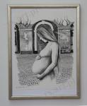 ...niektórzy mówią że jakby ryba pływała... trzykropek... rysunek piórkiem 35x27 cm styczeń - kwiecień 2015