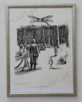 ...w Giełczynie drzewa rosną w dół...trzykropek... rysunek piórkiem 35x27 cm styczeń - kwiecień 2015