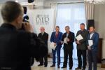 Foto: Prezesi klubów sportowych Łomży: Wacław Tarnacki, Zbigniew Maleszewski, Jerzy Miller, Paweł Drożyner i Andrzej Korytkowski
