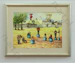 1086 akwarela 70x50 cm  cukiernia "CUKROVNIA" w Kutnie 2016