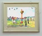 1066  AKWARELA 54X70 CM kwiecień   2015