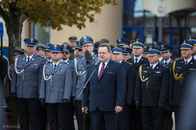 Wiceminister Jarosław Zieliński podczas tegorocznych uroczystości z okazji Narodowego Święta Trzeciego Maja w Łomży