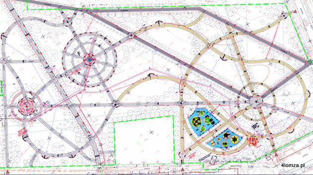 Tak ma prezentować się nowy układ Parku Jana Pawła II - Papieża Pielgrzyma przy ulicach Zawadzkiej i Prusa