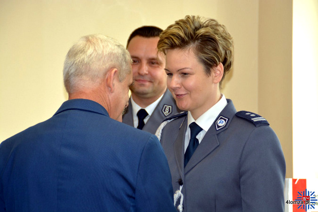 Powołanie młodszej inspektor Anny Bajeńskiej na Komendanta Powiatowego Policji w Zambrowie (fot. KWP Białystok)