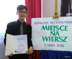 Foto: Damian Śliwiński z Łomży zwyciężył w XV konkursie recytatorskim „Miejsce na wiersz”