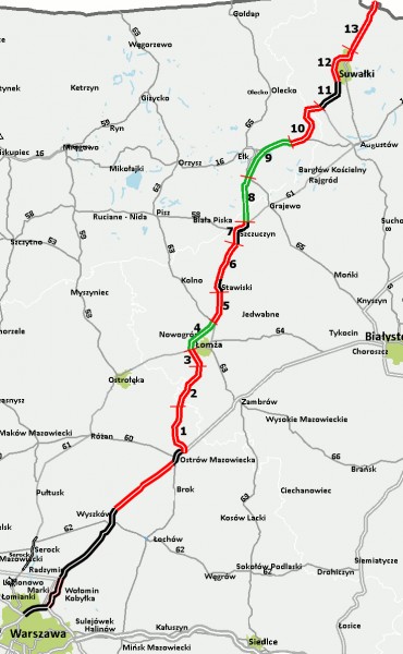 Via Baltica - droga ekspresowa od Warszawy przez Łomżę na Litwę
