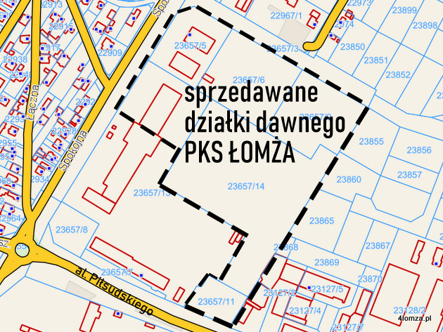 Działki bazy dawnego PKS Łomża sprzedawane przez PKS Nova