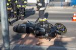 Foto: Wypadek z udziałem motocyklisty