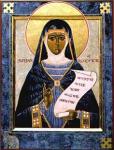 Błogosławiona Julianna z Norwich (+1423)

c.d. Jej książka miała tytuł : „Objawienie Bożego miłosierdzia” i opowiadała o Bożej miłości, Jego Wcieleniu, odkupieniu i Bożym pocieszeniu. Pisała o grzechu, pokucie i innych aspektach życia duchowego przyciągających ludzi z całej Europy. Nigdy nie została oficjalnie beatyfikowana przez Kościół katolicki. O sobie pisała „prosta osoba, niewykształcona. Pozostaje jednak nieoficjalnie wyznaczony dzień jej wspomnienia na 13 maja. Otrzymała specjalne miejsce pośród wielkich mistyków angielskich. Jest również uważana jako jedna z najbardziej wpływowych pisarzy angielskich zasługujących na zaszczytne miejsce przy Chaucer.  Do jej osiągnięć należało  to, że była pierwszą kobietą piszącą w języku angielskim. Oprócz jej trwałego wpływu na duchowość i mistycyzm pozostawiła głęboki ślad na prawdziwym obrazie angielskich kobiet pisarzy, które podążyły za nią, tak jak Jane Austen.