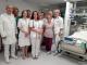 Zespół lekarzy i pielęgniarek oddziału kardiologicznego z pododdziałem intensywnej opieki kardiologicznej i rehabilitacji kardiologicznej szpitala w Łomży.