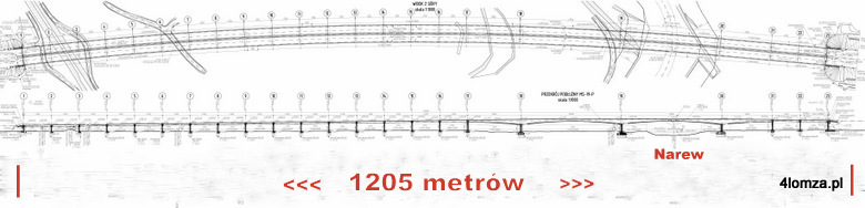 Most w ciągu drogi ekspresowej S61 przez dolinę Narwi koło Łomży ma mieć 1205 metrów długości