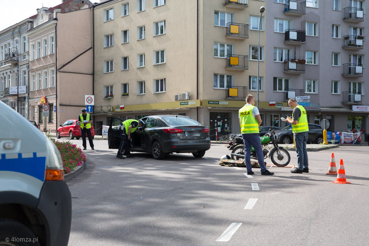 Czynności policji na Placu Kościuszki