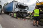Foto: Zderzenie ciężarówek pod Stawiskami