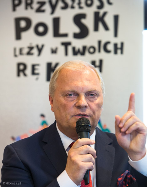 Poseł Lech Antoni Kołkowski podczas kampanii wyborczej