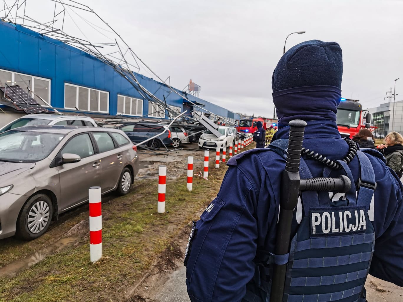 Zerwane panele w Białymstoku (fot Policja)