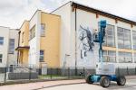 Foto: Niezwykły mural na szkole w Śniadowie