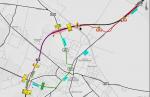 Foto: Mapa organizacji ruchu na obwodnicy Ostrowi Mazowieckiej, w trakcie budowy S61