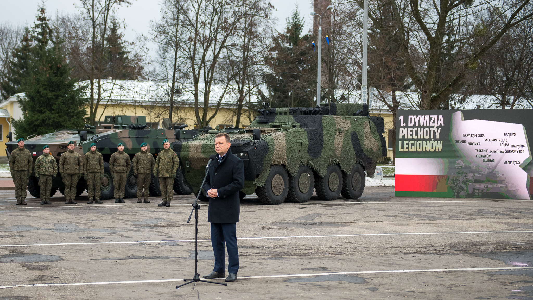 Wicepremier i minister obrony narodowej Mariusz Błaszczak w Białymstoku