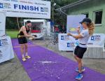 Foto: Żaneta Bogusz na mecie Double Iron Man Tower Triathlon w Bolesławcu