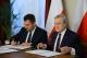 Prezydent Łomży Mariusz Chrzanowski i minster Piotr Gliński fot. MKiDN (Twitter)